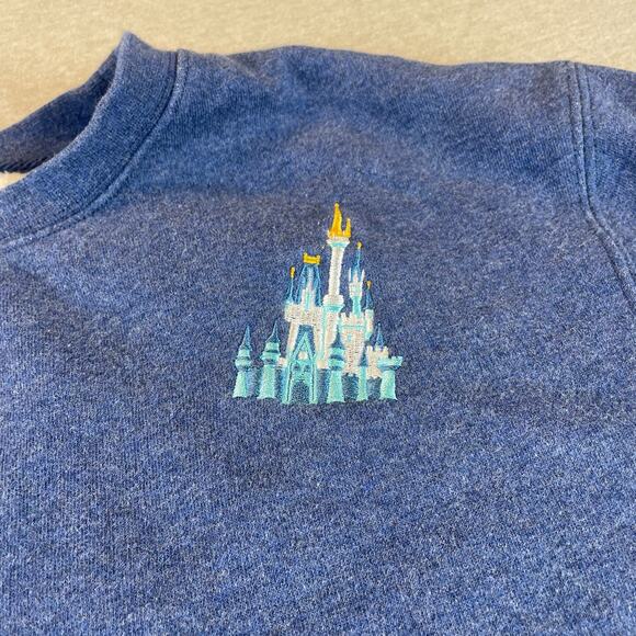 Walt Disney World Embroidered Icons Sweatshirt S Small Blue - Picture 7 of 11